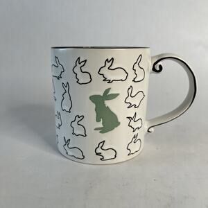 Bunny Rabbit Repeat Mug • 21 oz Stoneware • Spectrum Designz • Easter Vintage
